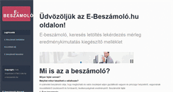 Desktop Screenshot of e-beszamolo.hu