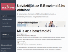 Tablet Screenshot of e-beszamolo.hu